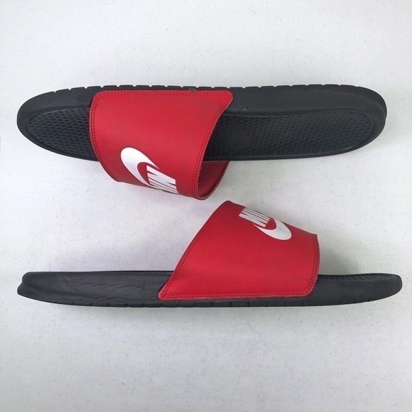 Nike Benassi Just Do It Red Black Slides main image 8